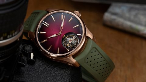 H. Moser & Cie. Pioneer Tourbillon Burgundy